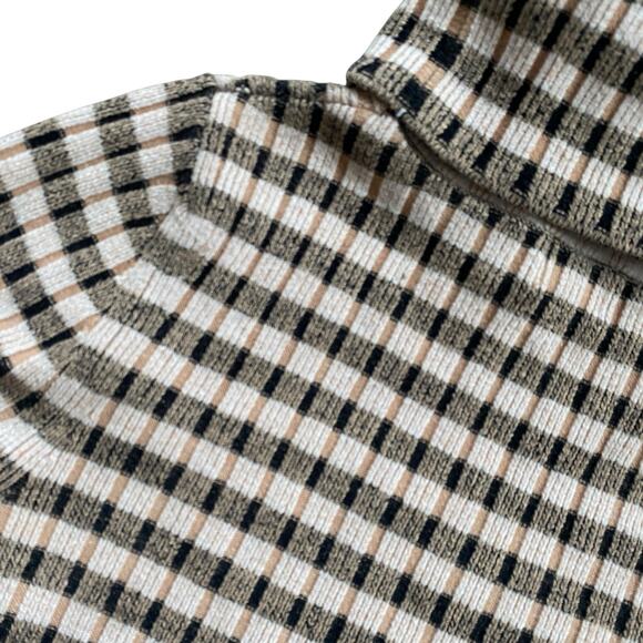 Anthropologie Maeve Striped Turtle Neck Jumper Sz S Brown Tan Indie Retro 70s - Picture 6 of 15